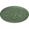Ekena Millwork Bradford Ceiling Medallion (Fits Canopies up to 6 5/8"), Hnd-Painted Athenian Green, 32 5/8"OD x 2"P CM32BRAGF - alternate 4